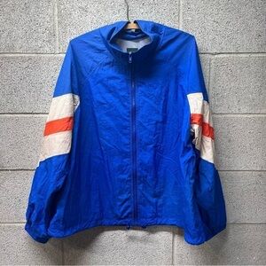 Wild Fable Blue Striped Sleeve Windbreaker